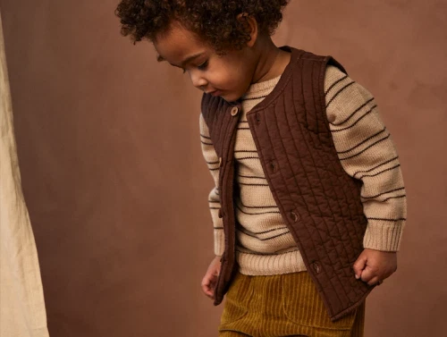 Lil Atelier vest sweat rocky road